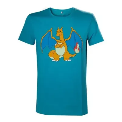 Pokemon t shirt turquoise dracaufeu t shirt s