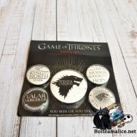 Badge game of thrones roi du nord loup