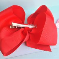 Barrette cheveux noeud rouge