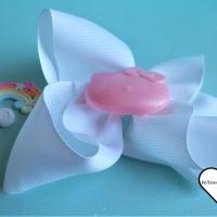 Barrette noeud blanc hello kitty