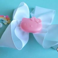 Barrette noeud blanc kawaii hello kitty