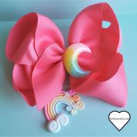 Barrette noeud lune kawaii