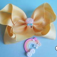 Barrette noeud sucette kawaii