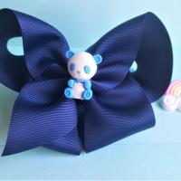 Barrette panda kawaii bleu 