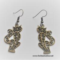 Boucle d oreille chat 1