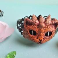 Bracelet dragon rouge steampunk