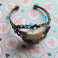 Bracelet laiton avec chat