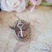 Broche clef steampunk 1