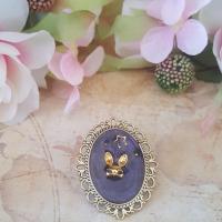 Broche lapin retro