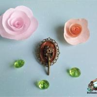 Broche steampunk crane oiseau 1