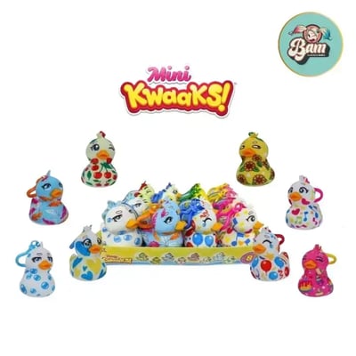 Collection mini peluche canard porte clefs 8cm