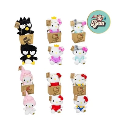Collection peluches hello kitty friends assorties sanrio