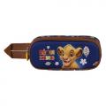 Disney le roi lion little face 3d double trousse a crayons
