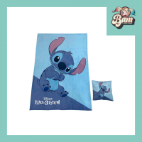 Ensemble couverture polaire coussin disney stitch disney