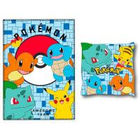Ensemble plaid pokemon et coussin pokemon 1 
