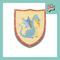 Epee bouclier en bois jouet enfant bouclier dragon 4 