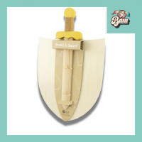 Epee bouclier en bois jouet enfant bouclier lion 1 