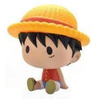 Figurine plastoy one piece chibi luffy tirelire