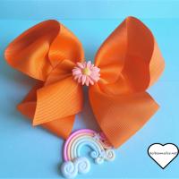 Gros noeud barrette fleur