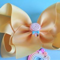 Gros noeud pour cheveux barrette