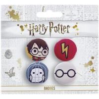 Harry potter pack 4 badges chibi harry