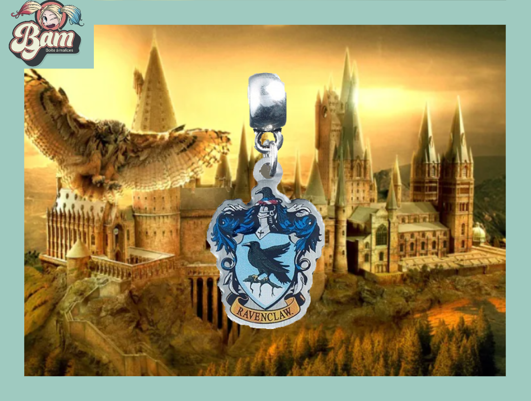 Harry potter pendentif blason serdaigle bijoux argent