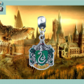 Harry potter pendentif blason serpentard bijoux argent