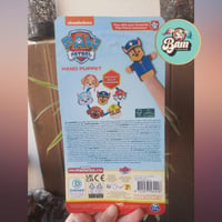 Marionnette peluche chase pat patrouille dos emballage
