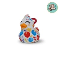 Mini peluche canard fete ballons porte cles kawaii 8cm