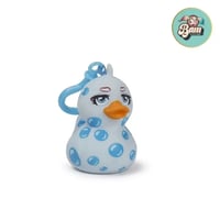 Mini peluche canard kawaii bulles bleues porte cles 8cm 1 