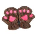 Mitaines patte de chat marron