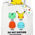 Parure housse de couette pokemon starter 140 x 200 blanc