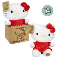 Peluche hello kitty robe rouge 27cm