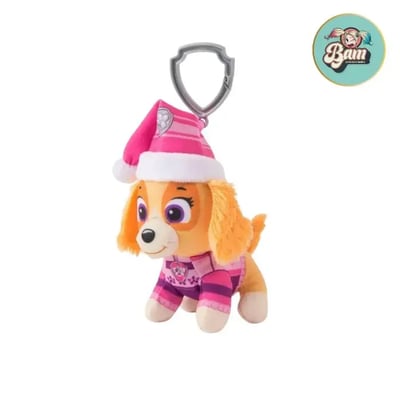 Peluche pat patrouille noel stella skye porte cle 10cm