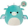 Peluche squishmallows dragon miles bleu face 1 