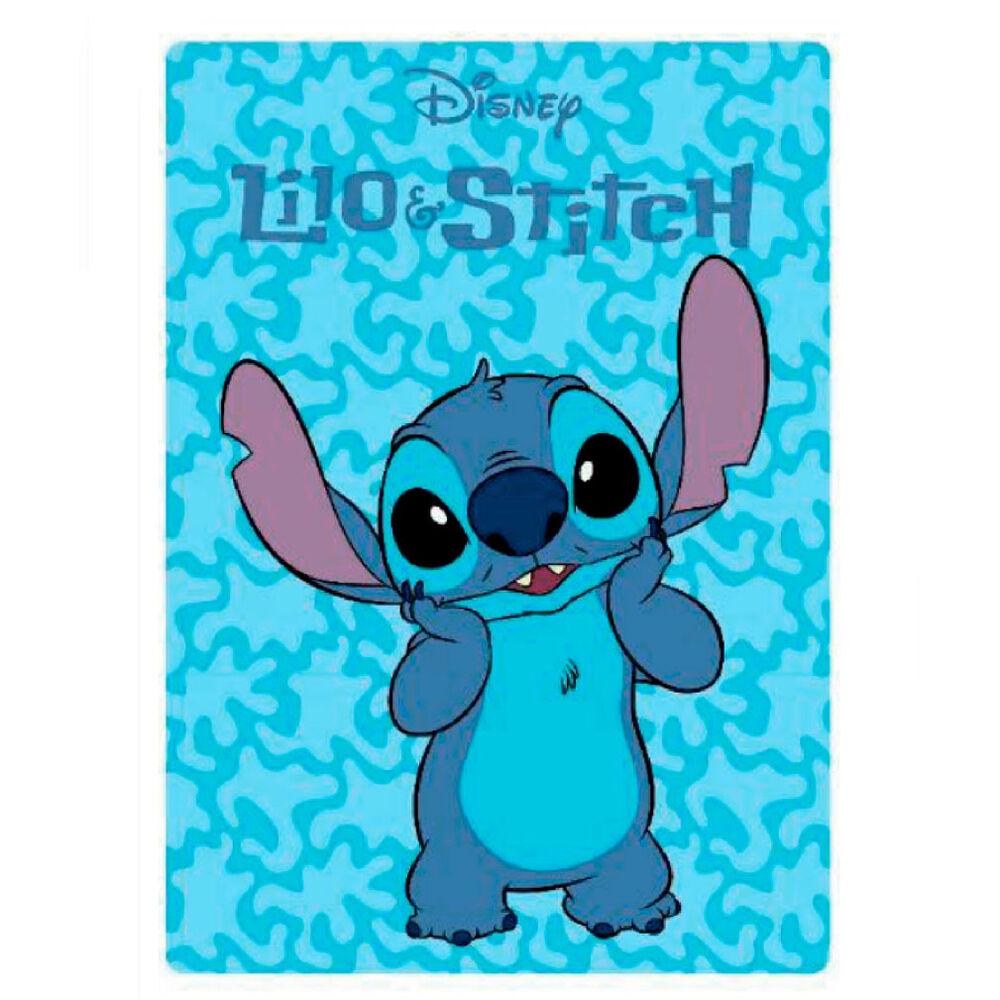 Plaid Stitch polaire - couverture polaire bleu Stitch