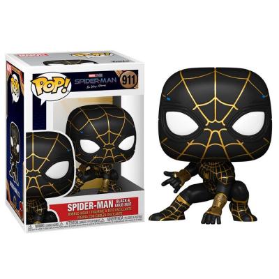 Pop figure marvel spiderman no way home spiderman black gold suit 911