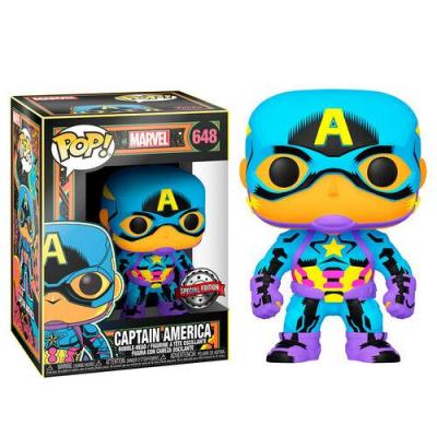 Pop figurine marvel captain america black light exclusive 1 