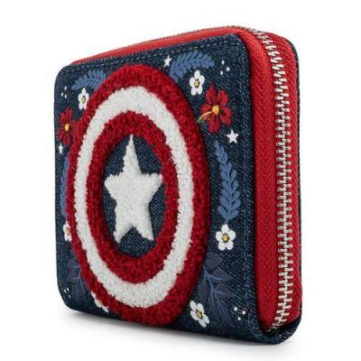 Portefeuille loungefly marvel captain america 80th floral shield 80th 1