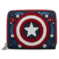 Portefeuille loungefly marvel captain america 80th floral shield 80th