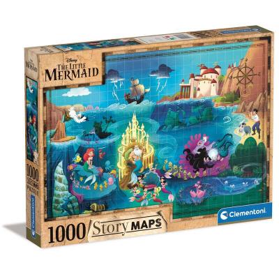 Puzzle disney 1000 pieces la petite sirene story maps