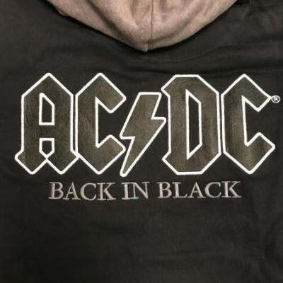 Sweat capuche ac dc college jacket back in black