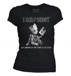 T shirt femme gardiens de la galaxie rockin groot