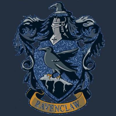 T shirt femme harry potter ravenclaw blue glitter 1