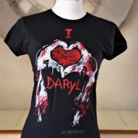 T shirt i love daryl walking dead femme
