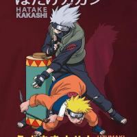 T shirt naruto kakashi naruto bordeaux