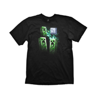 T shirts minecraft three creeper moon