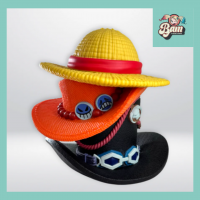 Tirelire pile de chapeaux luffy ace sabo plastoy 2 